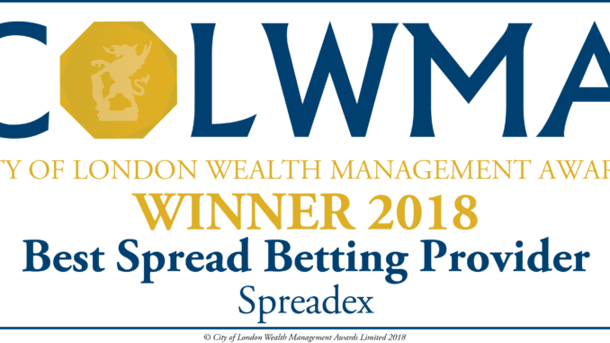Spreadex named as Best Spread Betting Provider for 2018 at the City of London Wealth Management Awards.