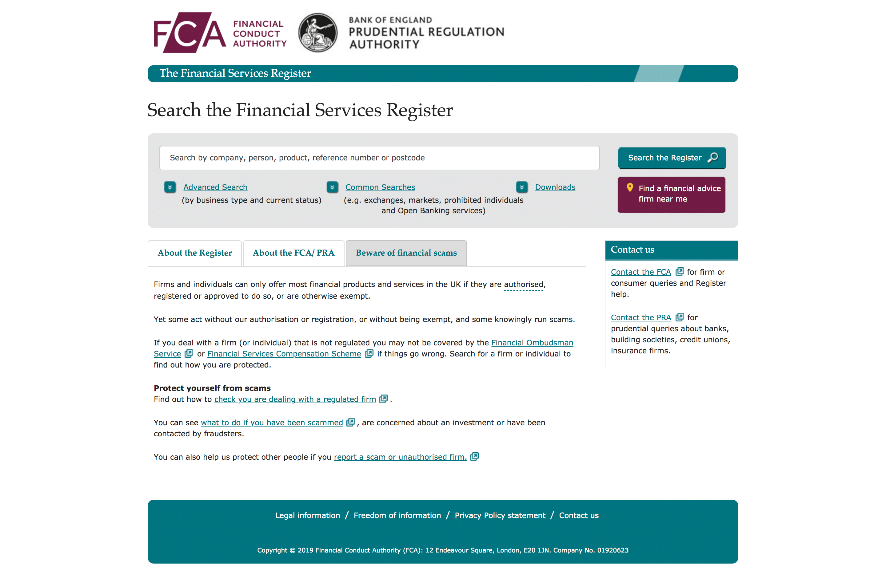 FCA Register Clone