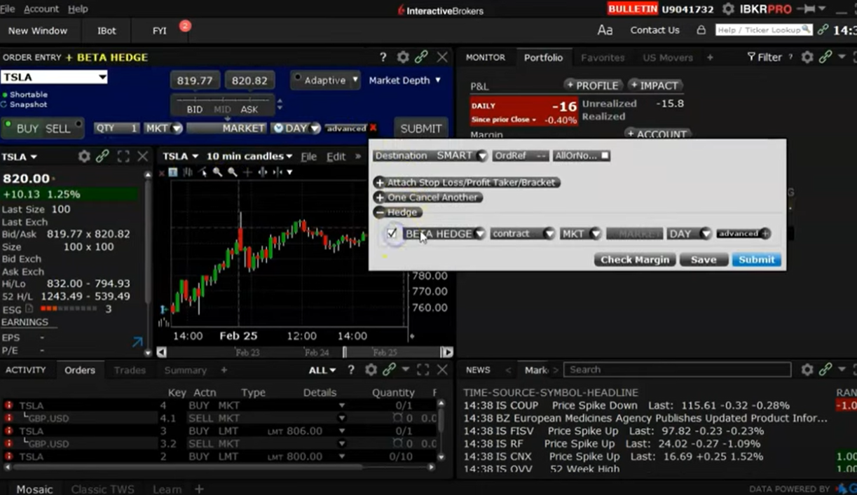 Testing buying US stocks on the Interactive Brokers IBKR Trading Platform