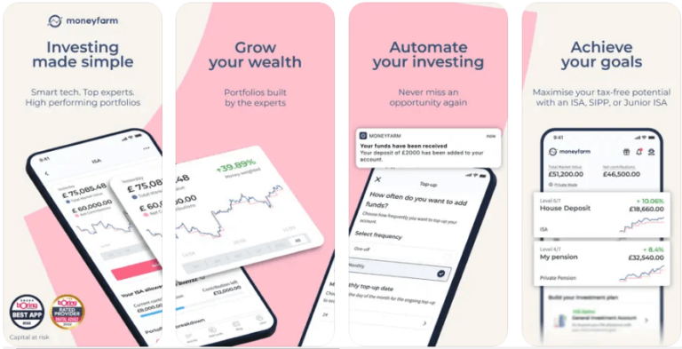 Moneyfarm investing app