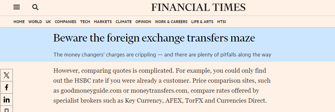 Good Money Guide in the FT