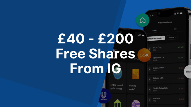 £40 - £200 Free Shares From IG