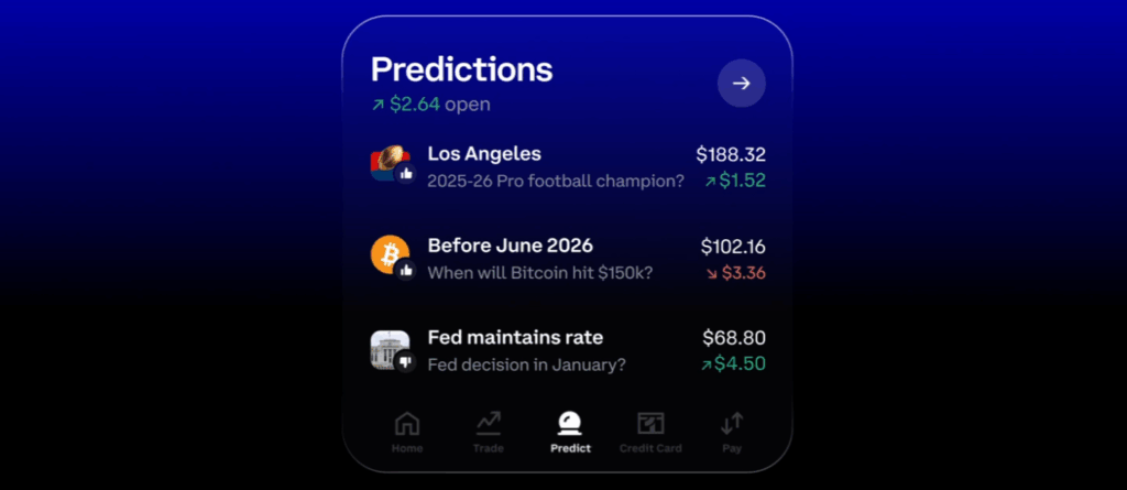 Coinbase prediction markets