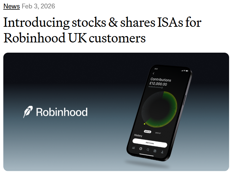 Robinhood Stocks & Shares ISA Launch Date