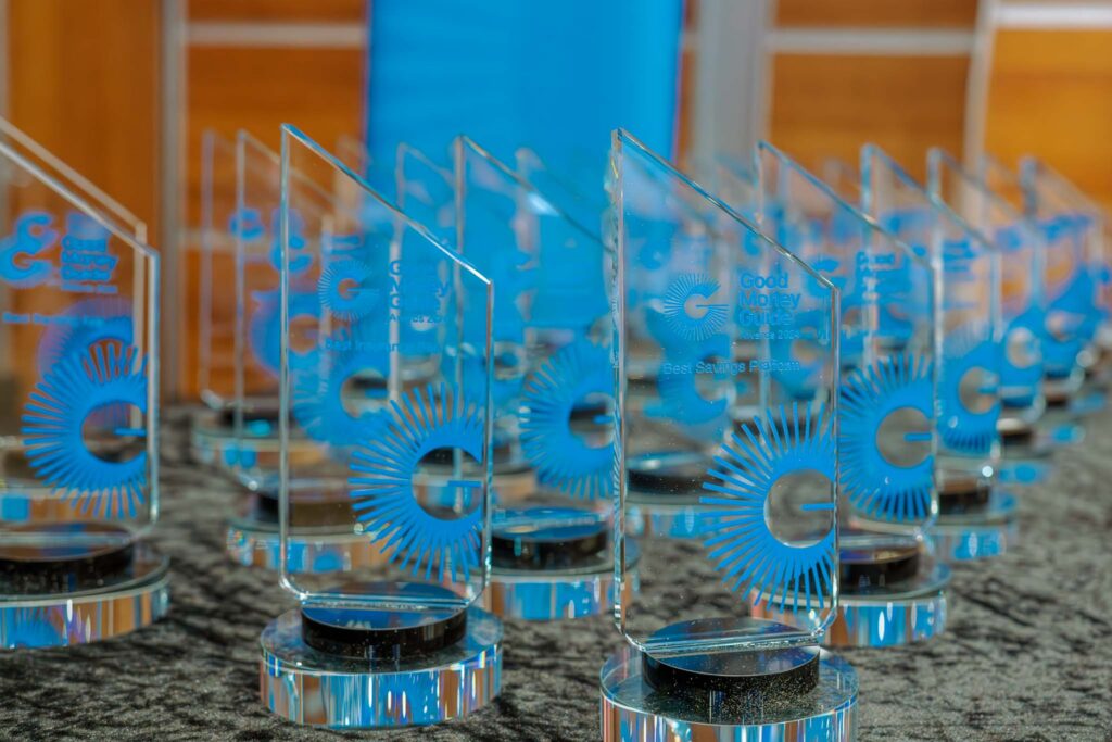 Good Money Guide Award Trophies